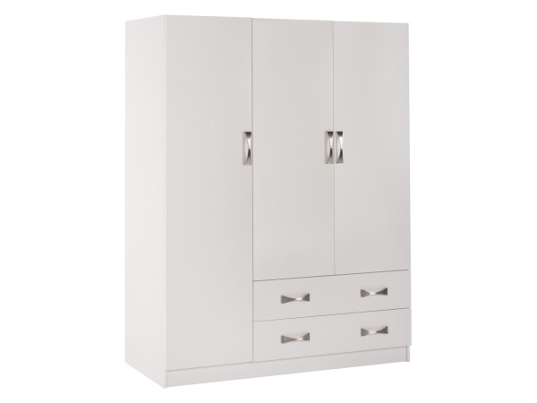 ΝΤΟΥΛΑΠΑ 3ΦΥΛΛΗ CARLY HM384.05 ΜΕ ΔΥΟ ΣΥΡΤΑΡΙΑ ΛΕΥΚΗ 150X55Χ180Υεκ.