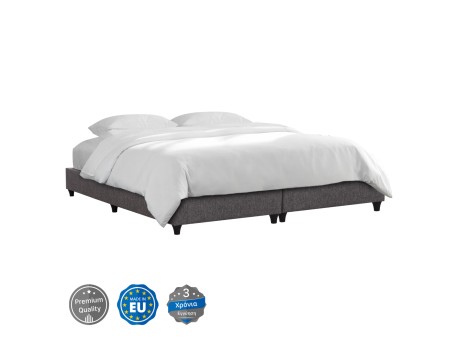 ΥΠΟΣΤΡΩΜΑ/ΚΡΕΒΑΤΙ KING-SIZE SIGGY HM21218 ΓΚΡΙ ΥΦΑΣΜΑ--ΓΙΑ 180x200εκ.