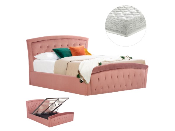 ΚΡΕΒΑΤΙ ΜΕ ΣΤΡΩΜΑ & ΑΠΟΘ.ΧΩΡΟ ODELIA HM21279.02 ΣΑΠΙΟ ΜΗΛΟ ΒΕΛΟΥΔΟ--ΓΙΑ 160x200εκ