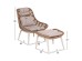 ΠΟΛΥΘΡΟΝΑ LOUNGE ΜΕ ΥΠΟΠΟΔΙΟ REMVAZZO HM6561.02 ΑΛΟΥΜΙΝΙΟ ΜΠΕΖ--WICKER 89x94x98Υεκ