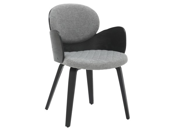 ΠΟΛΥΘΡΟΝΑΚΙ ΤΡΑΠΕΖΑΡΙΑΣ DARNELL HM9974.02 ΜΑΥΡΟ Κ.Π.-ΓΚΡΙ ΥΦΑΣΜΑ 56x56x83Υεκ.