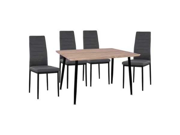 ΣΕΤ 5ΤΜΧ ΤΡΑΠΕΖΙ SONAMA & ΚΑΡΕΚΛΕΣ ΜΕΤΑΛΛΙΚΕΣ LADY ΓΚΡΙ ΥΦΑΣΜΑ ΜΑΥΡΟ HM11027.10 120x70x76.5 cm ΣΕΤ 5ΤΜΧ ΤΡΑΠΕΖΙ SONAMA & ΚΑΡΕΚΛΕΣ ΜΕΤΑΛΛΙΚΕΣ LADY ΓΚΡΙ ΥΦΑΣΜΑ ΜΑΥΡΟ HM11027.10 120x70x76.5 cm