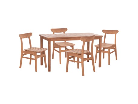 ΣΕΤ ΤΡΑΠΕΖΑΡΙΑΣ ΕΞ.ΧΩΡΟΥ 5ΤΜΧ ROBBIE ΗΜ10926 ΞΥΛΟ TEAK ΣΕ ΦΥΣΙΚΟ