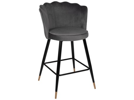 ΣΚΑΜΠΟ ΜΠΑΡ VESNA ΓΚΡΙ ΒΕΛΟΥΔΟ ΜΕΤΑΛΛΙΚΟ ΣΚΕΛΕΤΟ HM8736.01 50x50x90Yεκ.