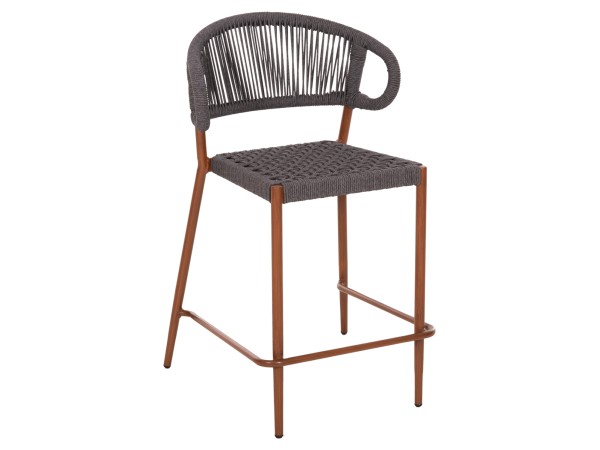 ΣΚΑΜΠΟ ΜΠΑΡ ΜΕΣ.ΥΨΟΥΣ EULO HM6087.01 ΑΛΟΥΜΙΝΙΟ ΚΑΡΥΔΙ-ΣΥΝΘ.RATTAN ΓΚΡΙ 60x60x99Υεκ.