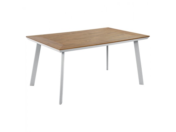 ΤΡΑΠΕΖΙ ΑΛΟΥΜΙΝΙΟΥ TABER ΜΕ POLYWOOD HM5132.11 ΛΕΥΚΟ 160x92x72