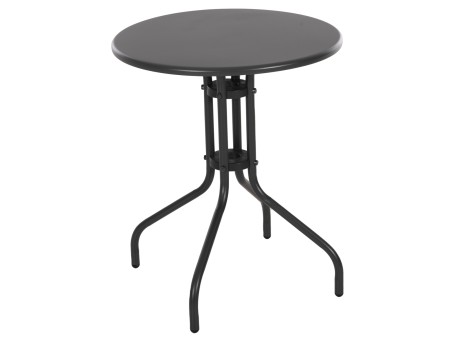 ΤΡΑΠΕΖΙ ΕΞ.ΧΩΡΟΥ ΣΤΡΟΓΓΥΛΟ LINO HM5973.01 ΜΕΤΑΛΛΙΚΟ ΓΚΡΙ Φ60x70Υεκ.