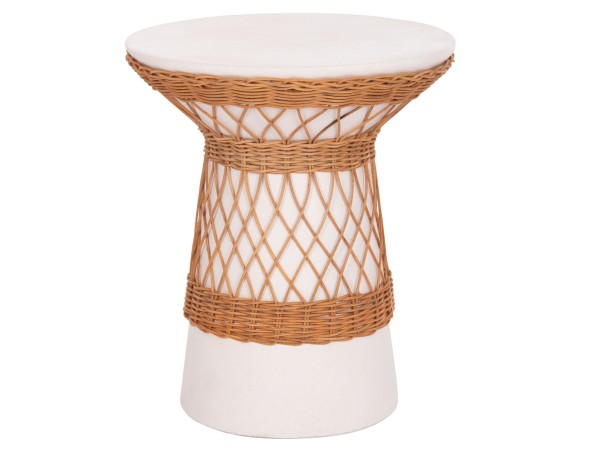 ΒΟΗΘΗΤΙΚΟ ΤΡΑΠΕΖΙ ΣΤΡΟΓΓΥΛΟ DELIA HM18167.02 FIBER CEMENT ΛΕΥΚΟ & RATTAN Φ40x45Υεκ ΒΟΗΘΗΤΙΚΟ ΤΡΑΠΕΖΙ ΣΤΡΟΓΓΥΛΟ DELIA HM18167.02 FIBER CEMENT ΛΕΥΚΟ & RATTAN Φ40x45Υεκ