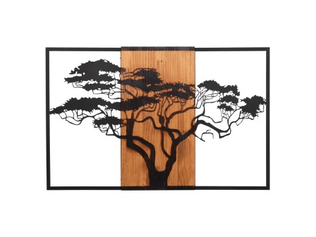 ΔΙΑΚΟΣΜΗΤΙΚΟ ΤΟΙΧΟΥ ΔΕΝΤΡΟ ΣΕ ΚΟΡΝΙΖΑ HM4650-ΦΥΛΛΑ ΜΕΤΑΛΛΟΥ-ΞΥΛΟ 90x3(βάθος)x58Υεκ.