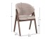 ΚΑΡΕΚΛΑ HANA HM9746.11 RUBBERWOOD ΣΕ ΜΑΥΡΟ ΧΡΩΜΑ-ΓΚΡΙ ΥΦΑΣΜΑ 55,5x60x85Yεκ.