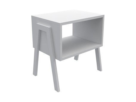 ΚΟΜΟΔΙΝΟ JAKE HM18182.01 ΜΕΛΑΜΙΝΗ ΣΕ ΛΕΥΚΟ 48x35x49Υεκ.