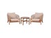 LOUNGE ΣΕΤ SANJI HM21214 ΤΡΑΠΕΖΙ & 2 ΠΟΛΥΘΡΟΝΕΣ--ΞΥΛΟ ΑΚΑΚΙΑΣ-ΑΛΟΥΜΙΝΙΟ-ΣΧΟΙΝΙ