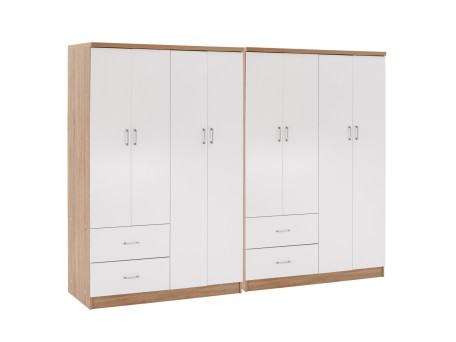 ΝΤΟΥΛΑΠΑ 8ΦΥΛΛΗ BRIANA HM21237.02 ΜΕΛΑΜΙΝΗ SONAMA & ΛΕΥΚΟ 241x42,5Χ180,5Υεκ.