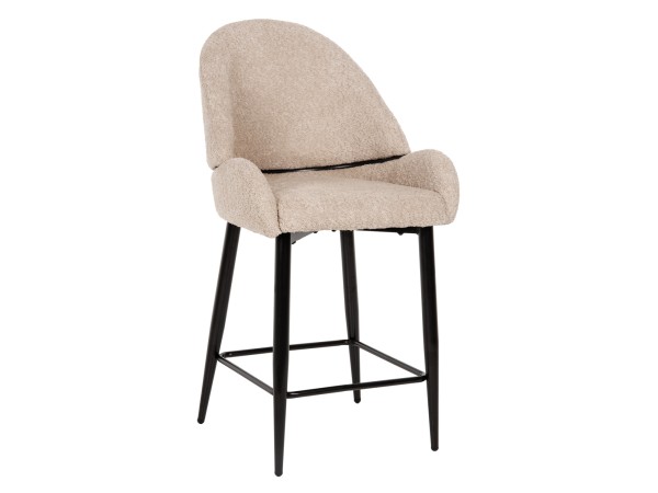 ΣΚΑΜΠΟ ΜΕΣΑΙΟΥ ΥΨΟΥΣ SARKY HM8586.02 ΥΦΑΣΜΑ ΜΠΟΥΚΛΕ ΕΚΡΟΥ-ΜΑΥΡΑ ΜΕΤΑΛ. ΠΟΔΙΑ 55x62x105Yεκ.