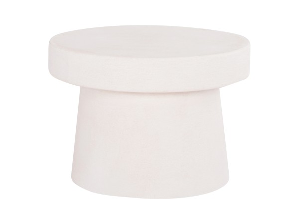 ΤΡΑΠΕΖΙ ΣΑΛΟΝΙΟΥ ΣΤΡΟΓΓΥΛΟ ΣΕΙΡΑ SANTORINI HM18051 MDF ΣΕ ΥΠΟΛΕΥΚΟ ΧΡΩΜΑ Φ60x42,5Υεκ.