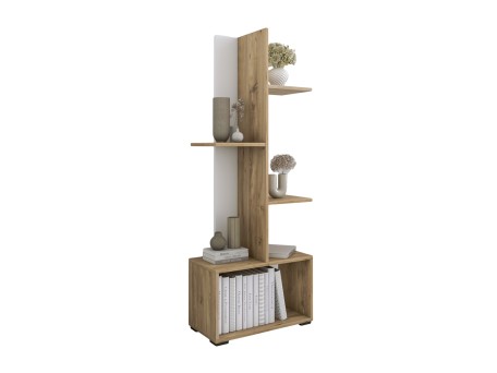 ΒΙΒΛΙΟΘΗΚΗ TRIVIO HM18195.03 ΜΕΛΑΜΙΝΗ ΣΕ ΛΕΥΚΟ-ATLANTIS GREEN 50x25x127Υεκ.