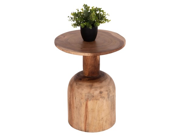 ΒΟΗΘΗΤΙΚΟ ΤΡΑΠΕΖΑΚΙ PUMBE HM9891.11 ΞΥΛΟ SUAR ΣΕ ΦΥΣΙΚΟ ΧΡΩΜΑ Φ40x50Υεκ