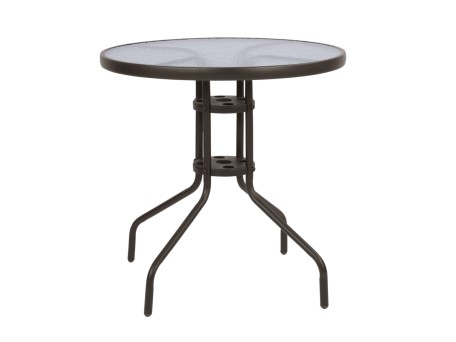 ΤΡΑΠΕΖΙ LIMA Φ70Χ70Υεκ. ΜΕΤΑΛΛΙΚΟ ΚΑΦΕ ΜΕ ΓΥΑΛΙΝΗ ΕΠΙΦΑΝΕΙΑ HM5146.02