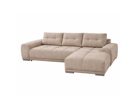 ΚΑΝΑΠΕΣ ΚΡΕΒΑΤΙ ΔΕΞΙΑ ΓΩΝΙΑ COMFYRA HM3336.03R ΜΠΕΖ ΥΦΑΣΜΑ 270x181x75Υεκ