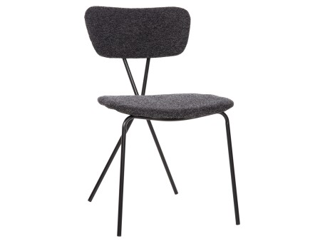 ΚΑΡΕΚΛΑ DORY HM9855.04 ΜΕΤΑΛΛΙΚΟΣ ΣΚΕΛΕΤΟΣ ΜΑΥΡΟΣ-ΣΚΟΥΡΟ ΓΚΡΙ ΥΦΑΣΜΑ 48,5x61x76Υεκ.