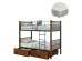 ΚΟΥΚΕΤΑ ΜΕ 2 ΣΥΡΤΑΡΙΑ & 2 ΣΤΡΩΜΑΤΑ 90X190εκ RAYVEN HM21336 ΞΥΛΟ ΚΑΙ ΜΕΤΑΛΛΟ