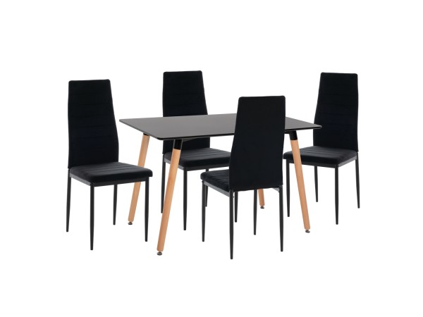 ΣΕΤ ΤΡΑΠΕΖΑΡΙΑΣ 5ΤΜΧ MINIMAL HM21173 MDF TOP ΜΑΥΡΟ-ΒΕΛΟΥΔΟ & ΜΕΤΑΛΛΟ ΜΑΥΡΟ ΣΕΤ ΤΡΑΠΕΖΑΡΙΑΣ 5ΤΜΧ MINIMAL HM21173 MDF TOP ΜΑΥΡΟ-ΒΕΛΟΥΔΟ & ΜΕΤΑΛΛΟ ΜΑΥΡΟ