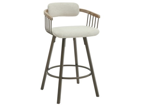 ΣΚΑΜΠΟ ΜΠΑΡ ΠΕΡΙΣΤΡΕΦ. LANG HM9990.01 ΜΕΤ.ΠΟΔΙΑ ΧΑΛΚΙΝΑ-ΕΚΡΟΥ ΥΦΑΣΜΑ 51,5x48,5x89,5Υ