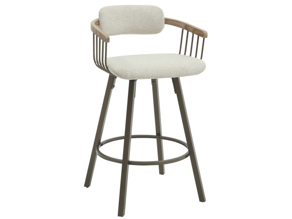 ΣΚΑΜΠΟ ΜΠΑΡ ΠΕΡΙΣΤΡΕΦ. LANG HM9990.01 ΜΕΤ.ΠΟΔΙΑ ΧΑΛΚΙΝΑ-ΕΚΡΟΥ ΥΦΑΣΜΑ 51,5x48,5x89,5Υ