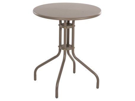 ΤΡΑΠΕΖΙ ΕΞ.ΧΩΡΟΥ ΣΤΡΟΓΓΥΛΟ LINO HM5973.04 ΜΕΤΑΛΛΙΚΟ ΣΑΜΠΑΝΙ Φ60x70Υεκ.