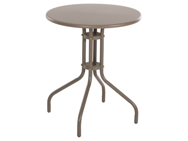 ΤΡΑΠΕΖΙ ΕΞ.ΧΩΡΟΥ ΣΤΡΟΓΓΥΛΟ LINO HM5973.04 ΜΕΤΑΛΛΙΚΟ ΣΑΜΠΑΝΙ Φ60x70Υεκ.