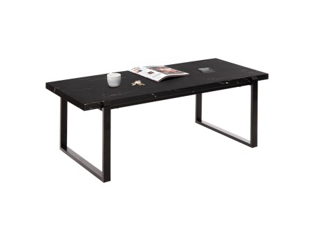 ΤΡΑΠΕΖΙ ΣΑΛΟΝΙΟΥ SHABEN HM9585.01 MDF ΜΑΥΡΟ ΜΑΡΜΑΡΟ-ΜΑΥΡΗ ΜΕΤΑΛΛΙΚΗ ΒΑΣΗ 120x60X46Yεκ.