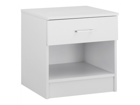 ΚΟΜΟΔΙΝΟ ΜΕ 1 ΣΥΡΤΑΡΙ LANEY ΛΕΥΚΟ HM2345.05 45x35,5x47 εκ.