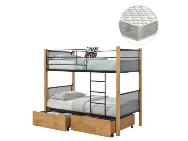 ΚΟΥΚΕΤΑ ΜΕ 2 ΣΥΡΤΑΡΙΑ & 2 ΣΤΡΩΜΑΤΑ 90X190εκ RAYVEN HM21336.02 ΞΥΛΟ ΚΑΙ ΜΕΤΑΛΛΟ ΚΟΥΚΕΤΑ ΜΕ 2 ΣΥΡΤΑΡΙΑ & 2 ΣΤΡΩΜΑΤΑ 90X190εκ RAYVEN HM21336.02 ΞΥΛΟ ΚΑΙ ΜΕΤΑΛΛΟ