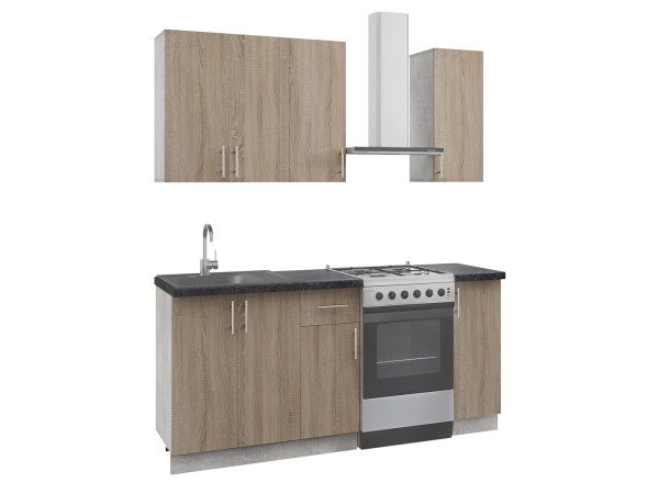 ΣΥΝΘΕΣΗ ΚΟΥΖΙΝΑΣ ΑΠΟ ΜΕΛΑΜΙΝΗ SONAMA ΠΑΓΚΟΣ ΒΑΚΕΛΙΤΗ 120x47x84,8Υεκ.HM2465.01