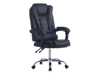 ΚΑΡΕΚΛΑ ΓΡΑΦΕΙΟΥ ΔΙΕΥΘΥΝΤΙΚΗ KYRON HM1221.01 ΜΑΥΡO PU--ΒΑΣΗ ΧΡΩΜΙΟΥ 65x46x112Υεκ