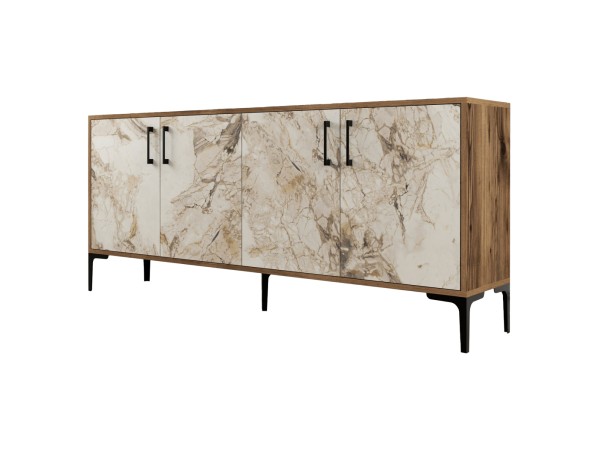 ΜΠΟΥΦΕΣ ΜΕΛΑΜΙΝΗΣ ΕΦΕ ΕΚΡΟΥ ΜΑΡΜΑΡΟ ΚΑΙ ΚΑΡΥΔΙ 180x35x78Υεκ.HM9428.02