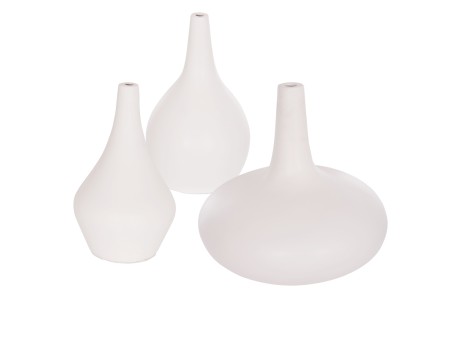 ΣΕΤ 3 ΕΠΙΤΡΑΠΕΖΙΑ ΔΙΑΚΟΣΜΗΤΙΚΑ ΒΑΖΑ DENI ΗΜ21141 FIBER CEMENT ΣΕ ΛΕΥΚΟ