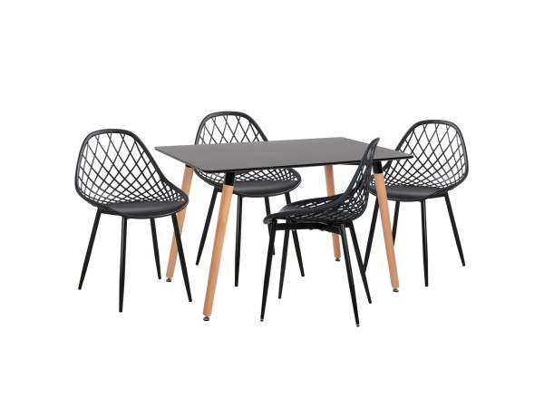 ΣΕΤ ΤΡΑΠΕΖΑΡΙΑΣ 5ΤΜΧ LIO HM21175 MDF TOP & ΠΟΛΥΠΡΟΠΥΛΕΝΙΟ ΣΕ ΜΑΥΡΟ ΣΕΤ ΤΡΑΠΕΖΑΡΙΑΣ 5ΤΜΧ LIO HM21175 MDF TOP & ΠΟΛΥΠΡΟΠΥΛΕΝΙΟ ΣΕ ΜΑΥΡΟ