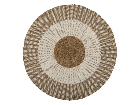 ΧΑΛΙ ΣΤΡΟΓΓΥΛΟ KIRKI HM7840 ΑΠΟ ΦΥΣΙΚΕΣ ΙΝΕΣ SEAGRASS ΛΕΥΚΟ-ΦΥΣΙΚΟ Φ120εκ