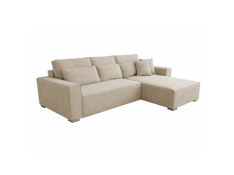 ΚΑΝΑΠΕΣ ΚΡΕΒΑΤΙ ΑΝΑΣΤΡΕΨΙΜH ΓΩΝΙΑ CORNERA HM3335.03 ΜΠΕΖ ΥΦΑΣΜΑ 269x155x89Yεκ