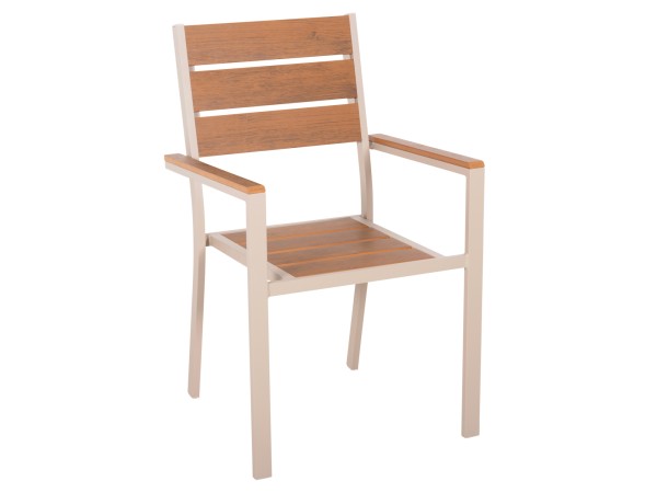 ΠΟΛΥΘΡΟΝΑ ΑΛΟΥΜΙΝΙΟΥ SAGA HM5981.04 ΣΑΜΠΑΝΙ-POLYWOOD ΣΕ ΦΥΣΙΚΟ 55x55x86Υεκ.