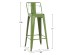 ΣΚΑΜΠΟ BAR ΜΕΤΑΛΛΙΚΟ MELITA ME ΠΛΑΤΗ ΣΕ LIGHT OLIVE GREEN HM8643.13 43Χ43Χ100εκ.