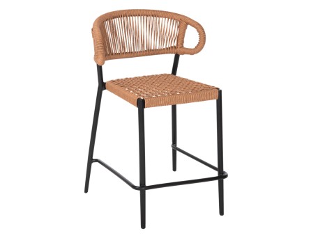 ΣΚΑΜΠΟ ΜΠΑΡ ΜΕΣ.ΥΨΟΥΣ EULO HM6087.03 ΑΛΟΥΜΙΝΙΟ ΜΑΥΡΟ-ΣΥΝΘ.RATTAN 60x56,5x99Υεκ.