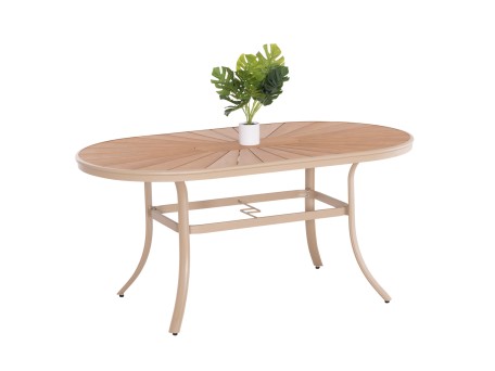 ΤΡΑΠΕΖΙ ΕΞΩΤ.ΧΩΡΟΥ TELAMO HM6288.04 ΑΛΟΥΜΙΝΙΟ ΣΑΜΠΑΝΙ & POLYWOOD 160X90Χ73.5Υεκ.