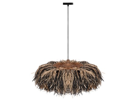 ΦΩΤΙΣΤΙΚΟ ΟΡΟΦΗΣ ORDEM HM4715 ΚΑΠΕΛΟ ΙΝΕΣ SISAL & ΜΠΑΝΑΝΑΣ-ΜΑΥΡΟ & ΦΥΣΙΚΟ Φ75εκ