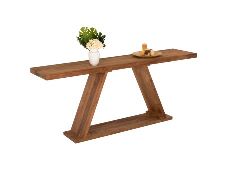 ΚΟΝΣΟΛΑ ΑΠΟ ΞΥΛΟ ΤΕΑΚ ΦΥΣΙΚΟ ΧΡΩΜΑ HM9555 220x50x90Υεκ.