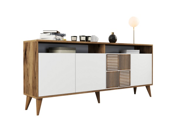 ΜΠΟΥΦΕΣ ΜΕΛΑΜΙΝΗΣ ΣΕ ΚΑΡΥΔΙ ΧΡΩΜΑ ΜΕ ΛΕΥΚΕΣ ΠΟΡΤΕΣ 180x35x78.6Υεκ.HM9431.02 ΜΠΟΥΦΕΣ ΜΕΛΑΜΙΝΗΣ ΣΕ ΚΑΡΥΔΙ ΧΡΩΜΑ ΜΕ ΛΕΥΚΕΣ ΠΟΡΤΕΣ 180x35x78.6Υεκ.HM9431.02