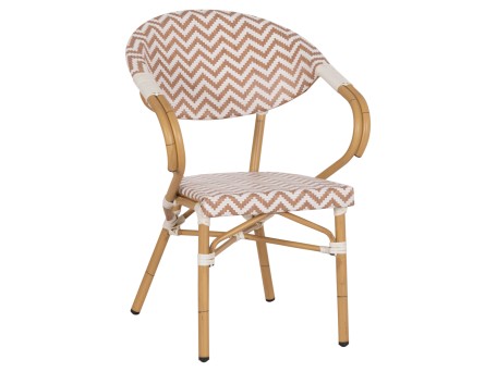 ΠΟΛΥΘΡΟΝΑ BAMBOO LOOK HM5861.03 ΚΑΦΕ-ΛΕΥΚΟ 58.5x58x82Υεκ.