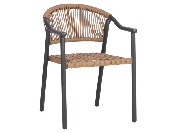 ΠΟΛΥΘΡΟΝΑ KERLY HM6050.10 ΑΛΟΥΜΙΝΙΟ ΣΚΟΥΡΟ ΓΚΡΙ--ΜΠΕΖ ΣΥΝΘΕΤΙΚΟ RATTAN 54x58,5x76Υεκ