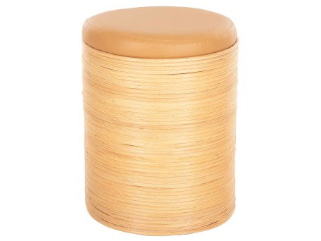 ΣΚΑΜΠΟ MITCH HM9886 ΦΥΣΙΚΟ RATTAN-ΚΑΘΙΣΜΑ ΑΠΟ PU ΜΠΕΖ Φ37x47Υεκ.